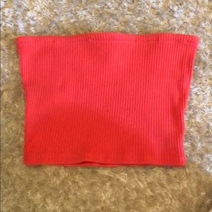 Coral tube top